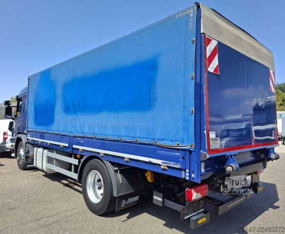 Φορτηγό πλατφόρμα με μουσαμά SCANIA P 250 DB4x2MNB L-Haus 1 Liege Navi Ladebordwand