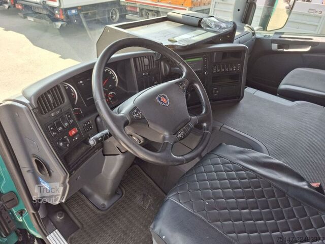 Φορτηγό πλατφόρμα με μουσαμά SCANIA P 250 4x2 L-Haus 1 Liege Tautliner Edscha