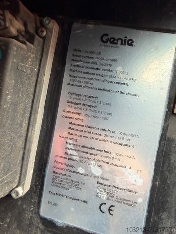 Werkplatform Genie GS2669BE Bi Energy Hybrid Diesel+El,10m