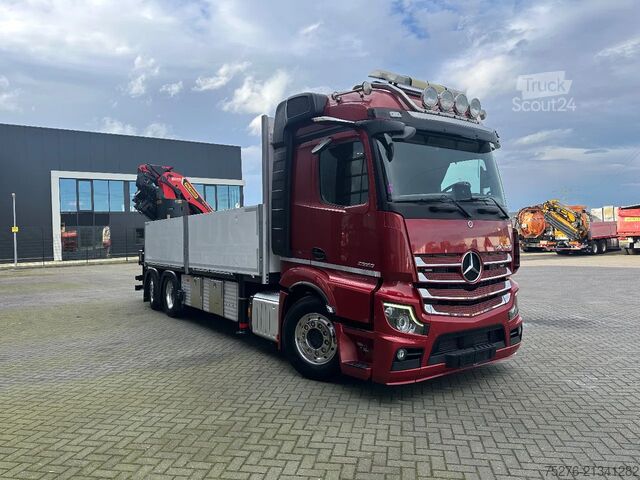 Vrachtwagen met kraan Mercedes-Benz Actros 2853 6x2 Palfinger PK 37002 TEC 7+fly ji...