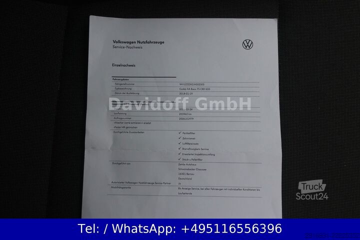 Furgone VW Nr.B59 Caddy 1.Hand / Klima / AHK / Scheckheft