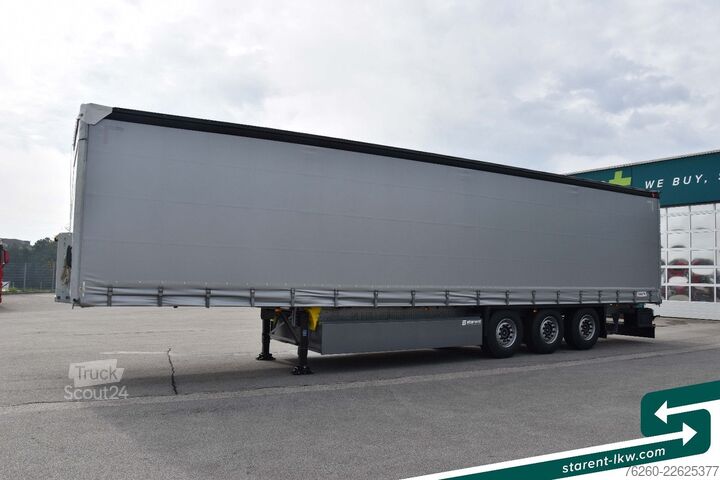 Naczepa otwarta z plandeką SCHMITZ CARGOBULL Liftachse Palettenkasten XL u. Getränke MIETE