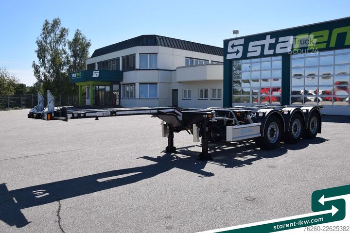 Maināmās virsbūves puspiekabe D-TEC Flexitrailer LS ADR, Front -Mittel -Heckausschub