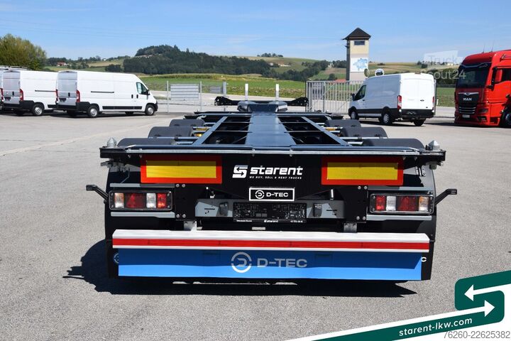 Maināmās virsbūves puspiekabe D-TEC Flexitrailer LS ADR, Front -Mittel -Heckausschub