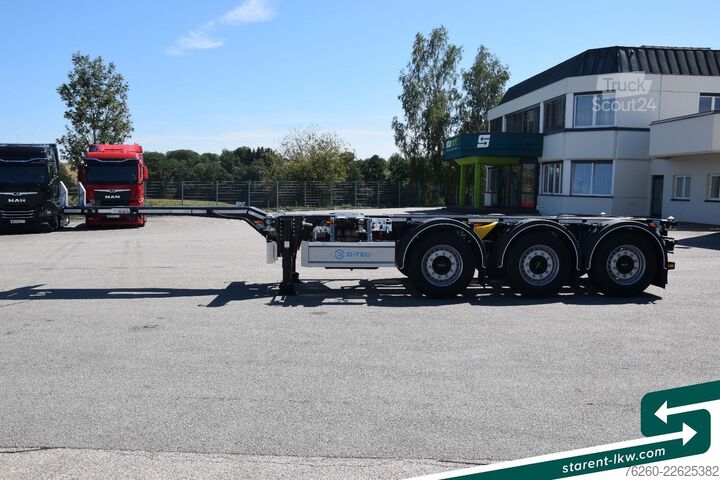 Maināmās virsbūves puspiekabe D-TEC Flexitrailer LS ADR, Front -Mittel -Heckausschub