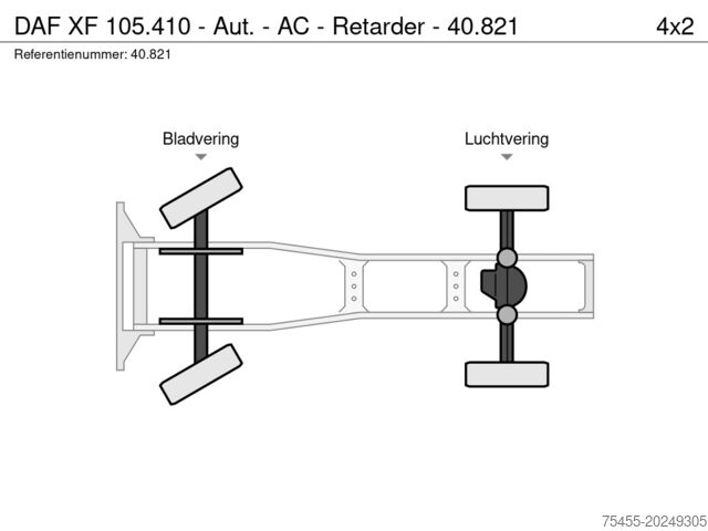 Standard-SZM DAF XF 105.410 - Aut. - AC - Retarder - 40.821
