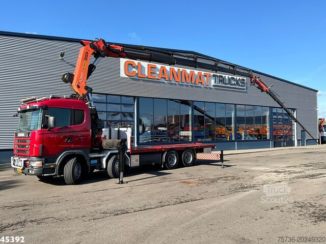 Camion-grue Scania R 124.420 8x4 Palfinger 72 Tonmeter laadkraan +...