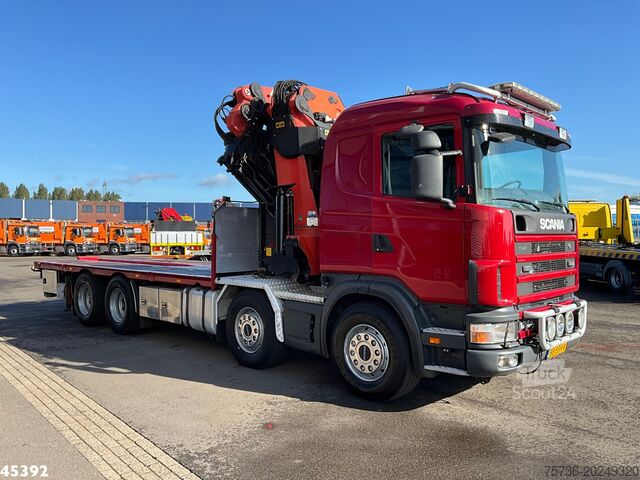 Vrachtwagen met kraan Scania R 124.420 8x4 Palfinger 72 Tonmeter laadkraan +...