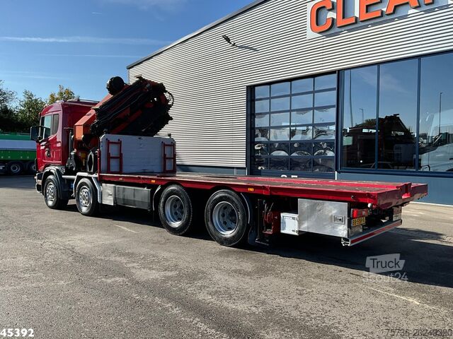 Vrachtwagen met kraan Scania R 124.420 8x4 Palfinger 72 Tonmeter laadkraan +...