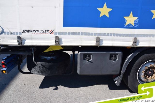 Semi-remorque bâchée SCHWARZMÜLLER Light Palettenkasten SAF Achsen TÜV 08/26