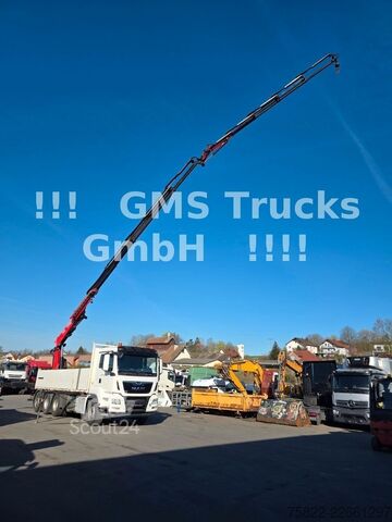 Vrachtauto met open laadbak MAN TGS 35.460 / 8X4 / 28m Kran Fassi 365 + Flyjib