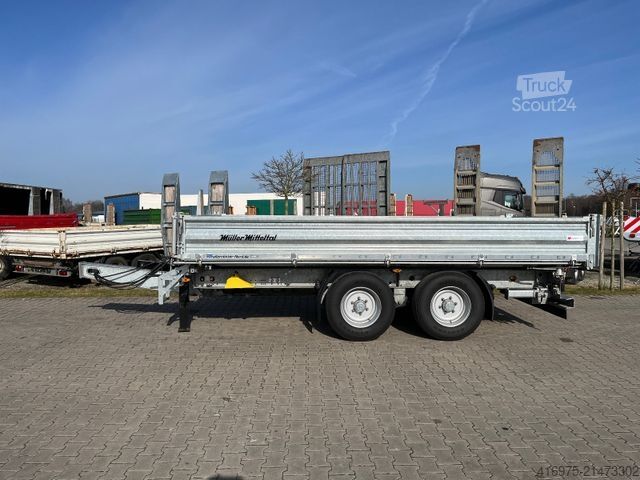 Remorque benne trilibérale MÜLLER-MITTELTAL KA-TA-R 14,4 Tandem Dreitseitenkipper m. Anleger