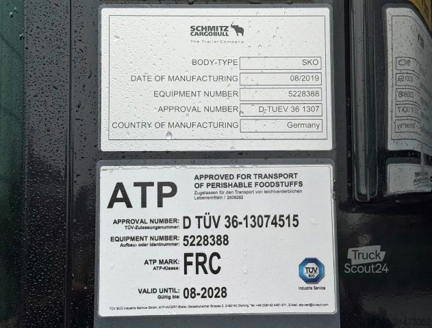 Semi-reboque frigorífico SCHMITZ CARGOBULL SCB*S3B AIR CARGO PHARMA ATP 278 CM INSIDE SUPER