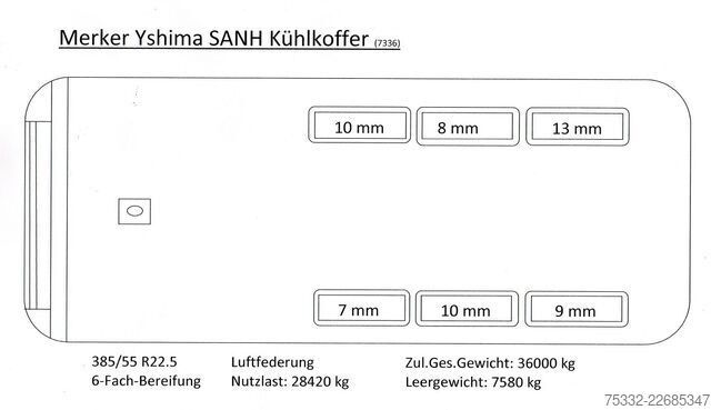 Koeloplegger Merker 3Achs Maxima 1300 Portal Doppelst.2,9m