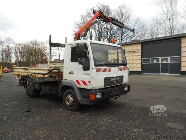 Kiepwagen bestelauto MAN MAN LE8.150 mit Palfinger PKG7001