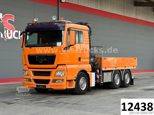 Camion plateau MAN TGX 26.480 6x4 Pritsche + HIAB 166E-2 Ladekran