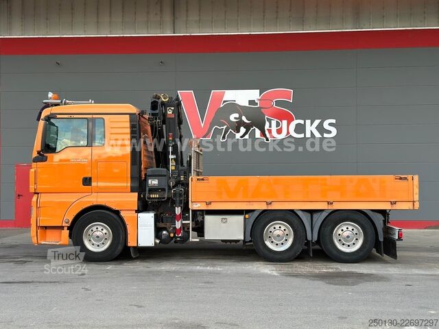 Camion plateau MAN TGX 26.480 6x4 Pritsche + HIAB 166E-2 Ladekran