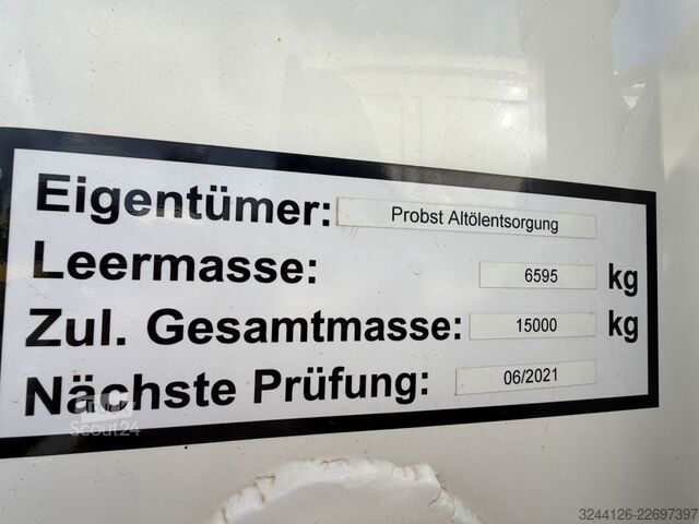 Camion-citerne MAN TGM 15.250L Tankwagen Hage+Knapp/2Kammern9.000L