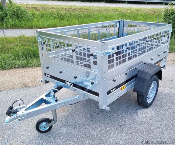 Automašīnas piekabe Martz Anhänger Tieflader Hänger 750kg mit Gitteraufsatz