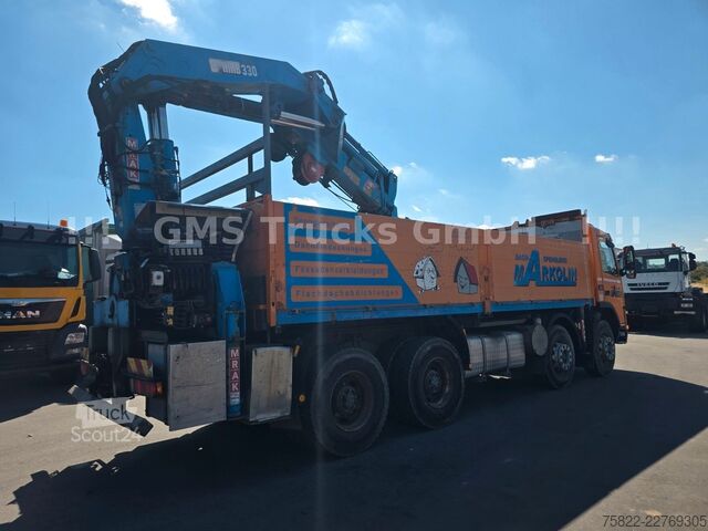 Vrachtauto met open laadbak VOLVO FM12-380 / 8X4 / 28m Hiab Kran / WINCH