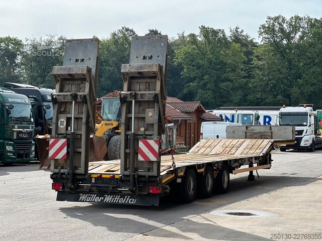Tieflader-Sattelauflieger MÜLLER-MITTELTAL TS3 Profi 30,0 Tieflader mit NLA & hydr. Rampen