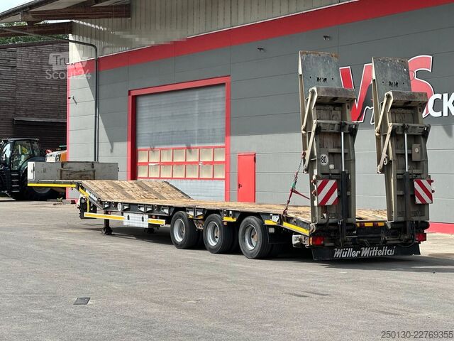 Tieflader-Sattelauflieger MÜLLER-MITTELTAL TS3 Profi 30,0 Tieflader mit NLA & hydr. Rampen