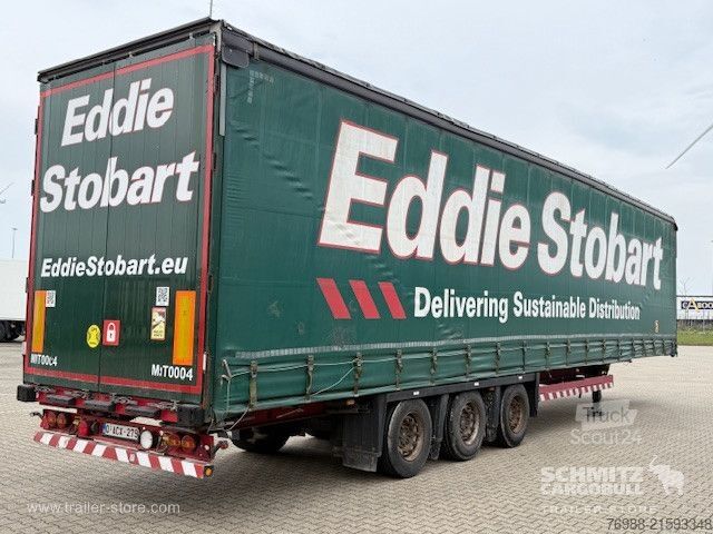Open semitrailer with tarp Schmitz Cargobull Curtainsider Mega