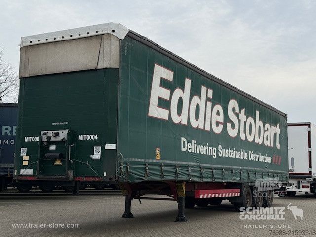 Open semitrailer with tarp Schmitz Cargobull Curtainsider Mega