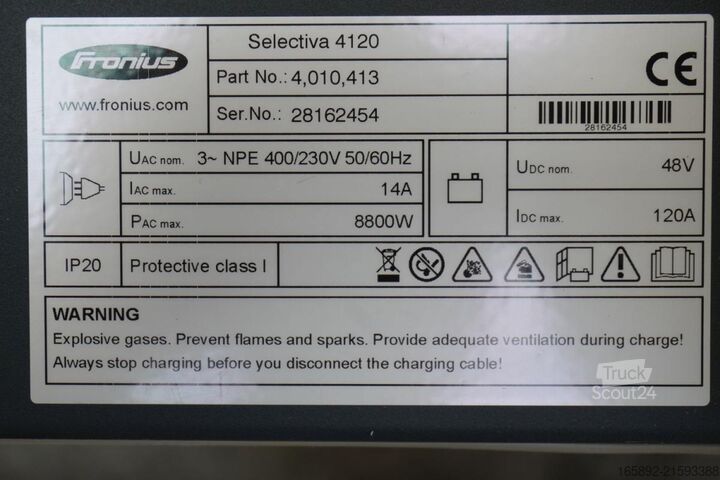 Forklift battery FRONIUS Selectiva 4120 48V/120A