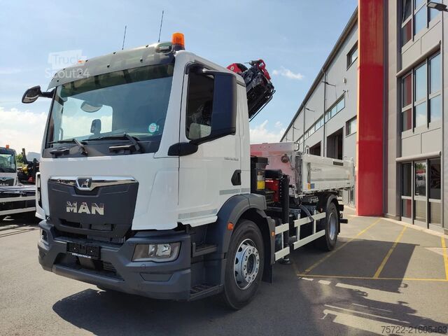 3-sidig tipper MAN TGM 18.320 4x2 BL MEILLER Krankipper Palfinger