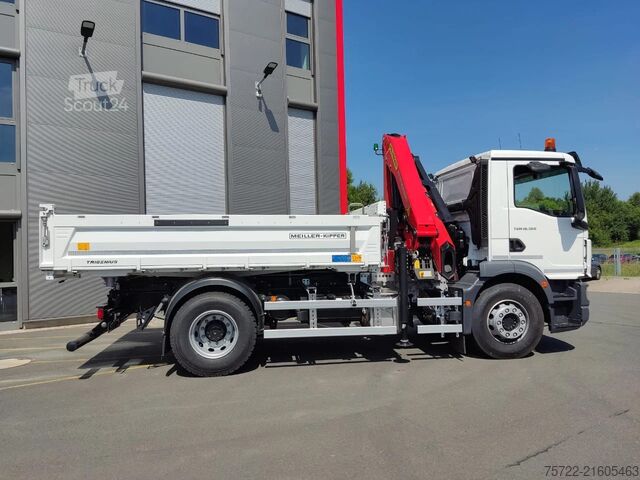 3-sidig tipper MAN TGM 18.320 4x2 BL MEILLER Krankipper Palfinger