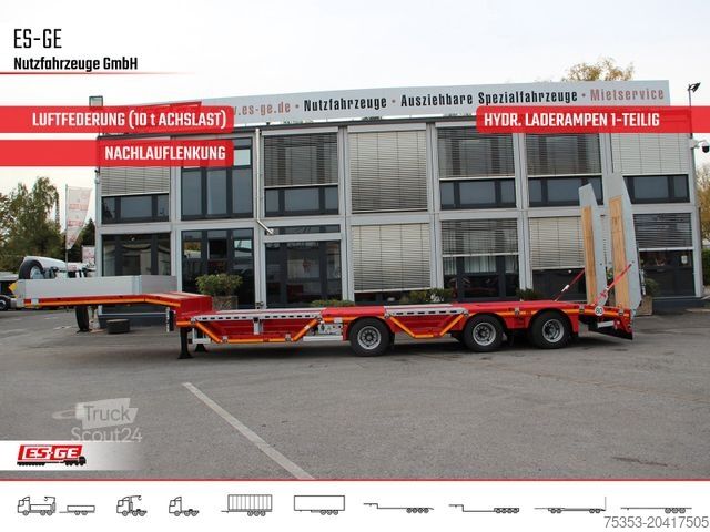 Dieplader oplegger FAYMONVILLE MAX Trailer MAX100 Semi-Tieflader Radmulden