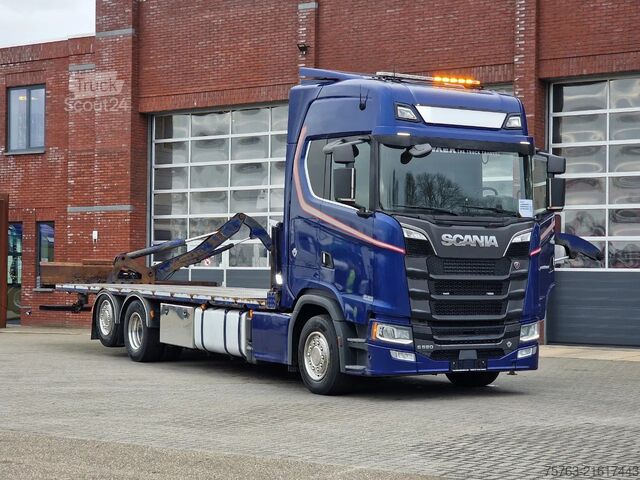 Sideloader system Scania S580 V8 NGS Highline 6x2*4 - Side loader Contai...