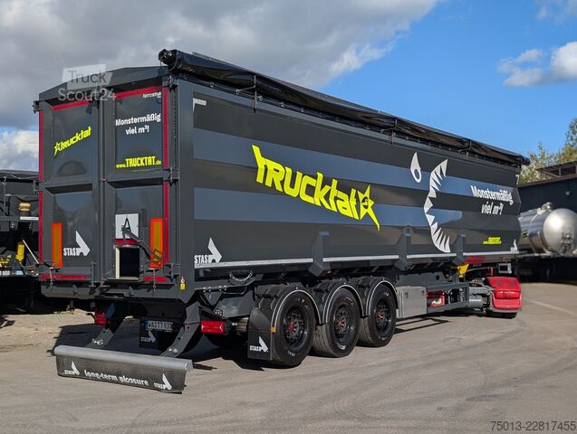 Tiptrailer STAS HardoX Stahl 74 m³, 2x Liftachse, MIETEN?