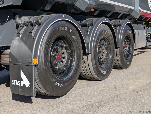 Tiptrailer STAS HardoX Stahl 74 m³, 2x Liftachse, MIETEN?