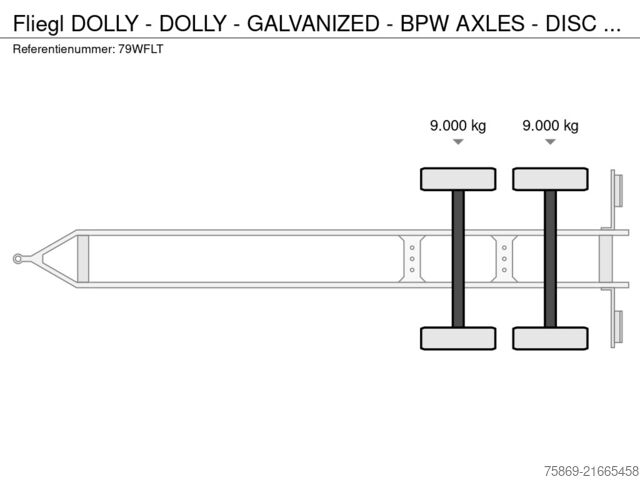 Dolly Fliegl DOLLY - DOLLY - GALVANIZED - BPW AXLES - DISC B...