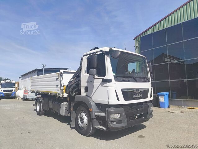 Cassone ribaltabile con gru MAN TGM 18.290 (2)