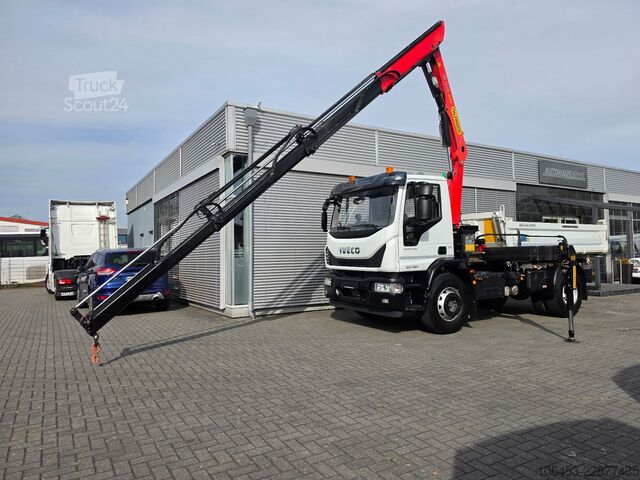 Tresidig tippbil IVECO Euro Cargo 180-320 Kipper Kran Funk öelanschluss
