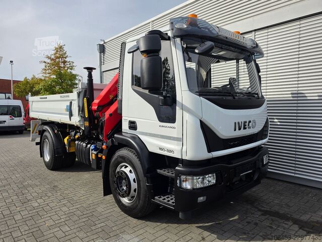 Tresidig tippbil IVECO Euro Cargo 180-320 Kipper Kran Funk öelanschluss