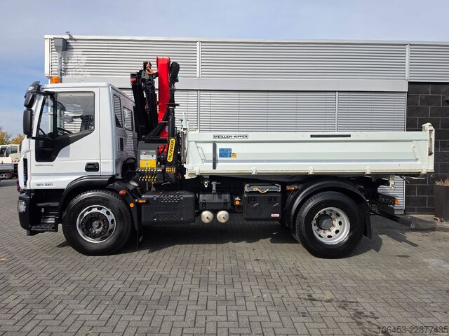 Tresidig tippbil IVECO Euro Cargo 180-320 Kipper Kran Funk öelanschluss