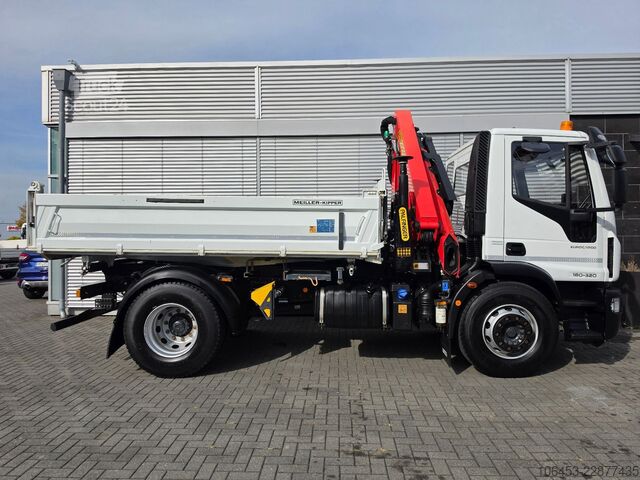 Camión volquete trilateral IVECO Euro Cargo 180-320 Kipper Kran Funk öelanschluss