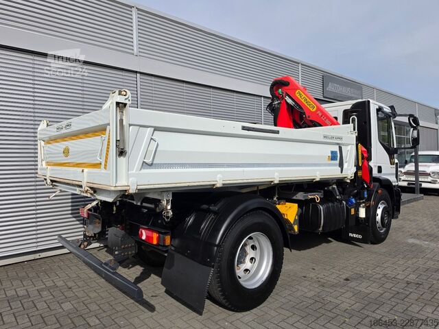 Camión volquete trilateral IVECO Euro Cargo 180-320 Kipper Kran Funk öelanschluss