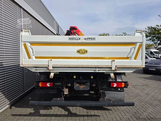 Camión volquete trilateral IVECO Euro Cargo 180-320 Kipper Kran Funk öelanschluss
