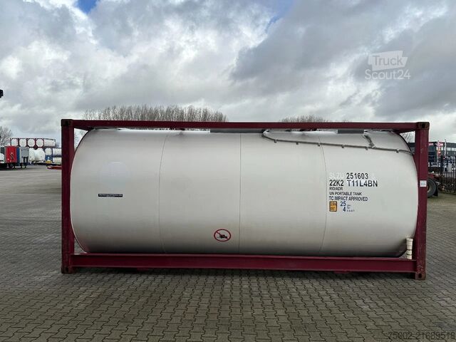Tank konteyneri CIMC tankcontainers 20FT ISO /  25.010L / 22K2 / L4BH / T12 / steam...