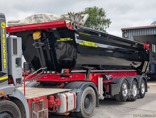 Ημιρυμουλκούμενο ανατρεπόμενο  HardoX 25 cbm, Hydr. Klappe, E- Verdeck, MIETEN?