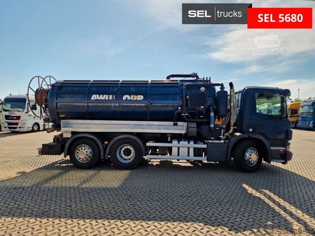 Vakumlu tank kamyonu SCANIA P380 / Kanalreinigung / Saug-und Druck / 15.100L