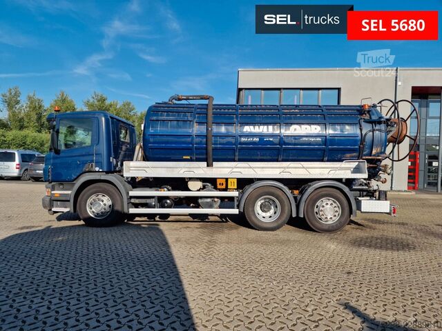 Vakumlu tank kamyonu SCANIA P380 / Kanalreinigung / Saug-und Druck / 15.100L