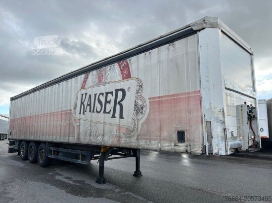 Auflieger mit Pritsche & Plane SCHMITZ SO1, GETRäNKEAUFLIEGER ORTEN SAFE SERVER,  LIFTACHSE, EDSCHA-VERDECK