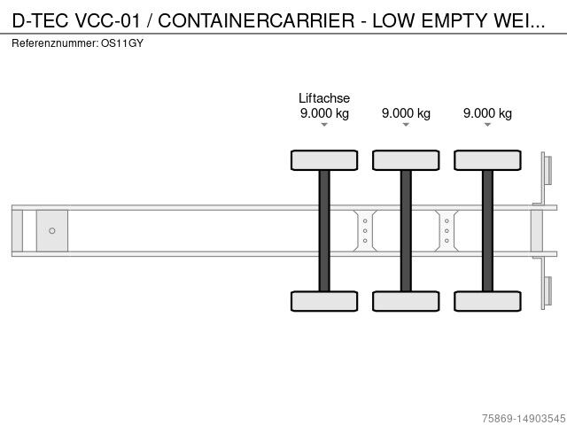 Other D TEC VCC 01 CONTAINERCARRIER LOW EMPTY WEIGH