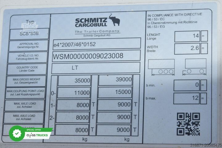 Kühlsattelauflieger SCHMITZ CARGOBULL SKO FP 60 ThermoKing SLXi 300